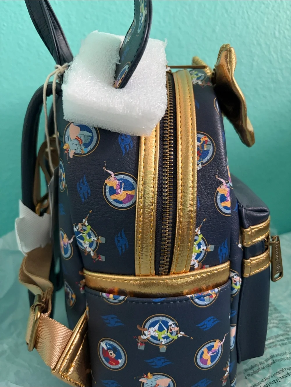 Loungefly Disney Cruise Line Exclusive DCL Dumbo Fantasy Backpack Blue Gold BNWT